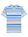 Nautica Boys' Jersey Multi Color Stripe V-Neck Tee Shirt