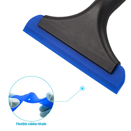 Image of Gomake Small Silicone Squeegee Window Shower Squeegee Tool,Auto Water Blade for Car Windshield, Window, Mirror, Glass Door,Bathroom