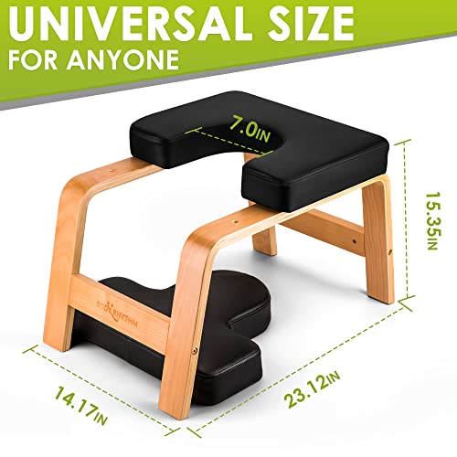 Image of BODY RHYTHM Yoga Headstand Bench, Yoga Inversion Chair, Headstand Trainer for Relieve Stress, Improve Sleep & Digestion and Strength Training, Ideal for Home Workout, Fitness and Gym