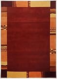 Gewicht: ca. 4,1 Kg pro m² THEKO Klassischer handgeknuepfter Designer Teppich Farbe rot Groesse auswaehlen 80 x 300 cm