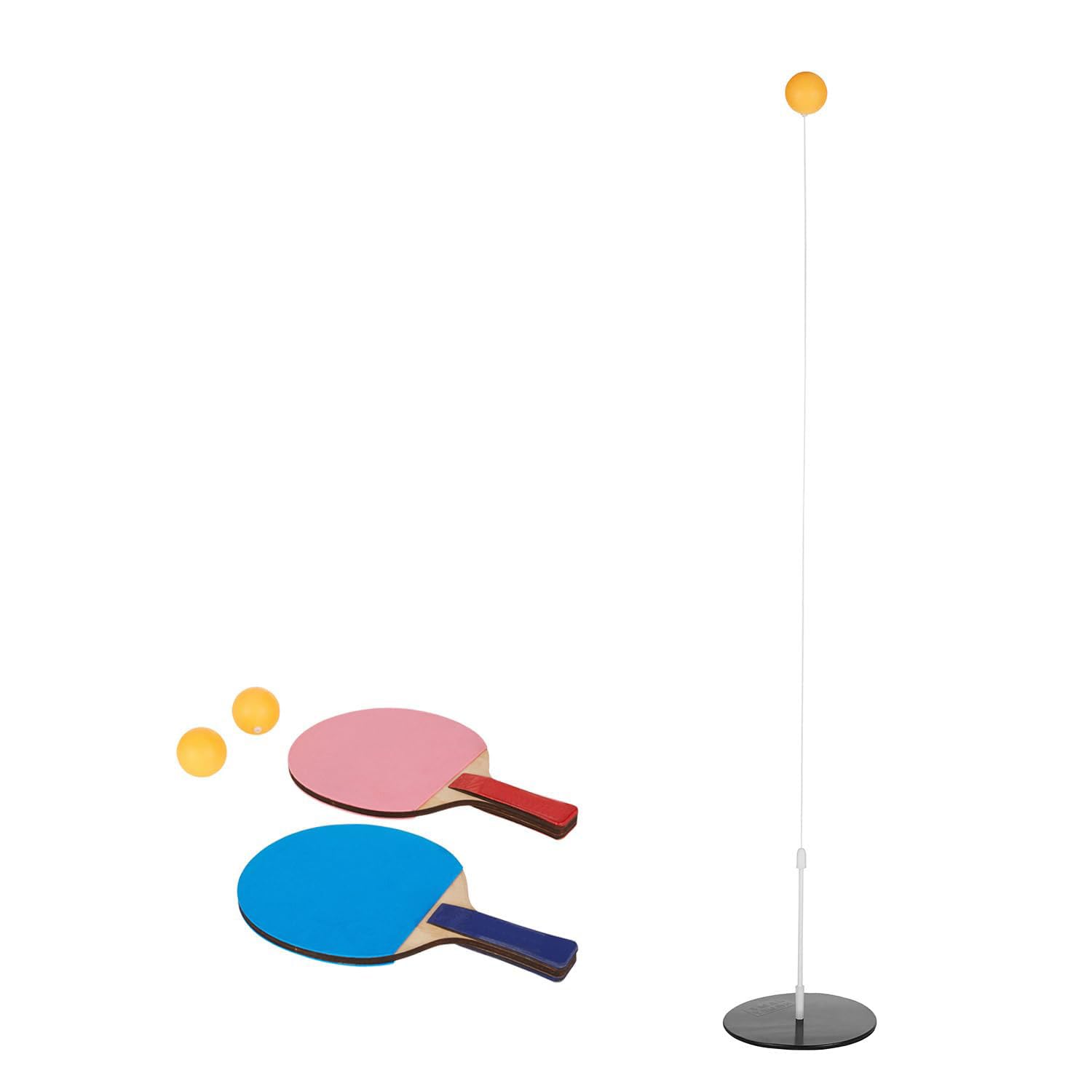 AMIFIT Kids Table Tennis Trainer Rebound Kit with String Ball & Heavy Metal Base, Portable Solo Ping Pong Practice Tool for Beginners & Junior Players (Table Tennis Trainer Set) 1