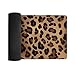 Leopard Print Desk Mat Non-Slip Laptop Writing Pad Large Keyboard Mousepad with Rubber Base 23.6