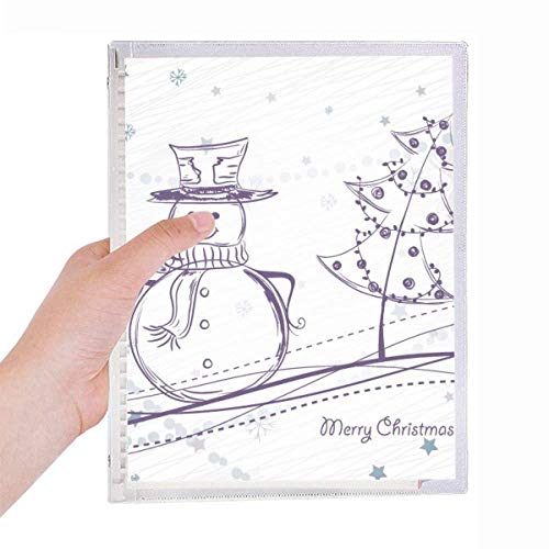 Carnet de croquis en spirale de Noël avec bonhomme de neige pour offrir aux artistes
