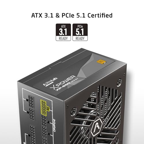 Image of ProLab Design XPower XP-850 Power Supply Unit|850w 80+Gold|Fully Modular|Japanese Capacitor|ATX 3.1, PCIE 5.1 Support|450w 12v-2x6 Connector|120mm Hydro Bearing Fan|Black Flat Cables|5 Year Warranty
