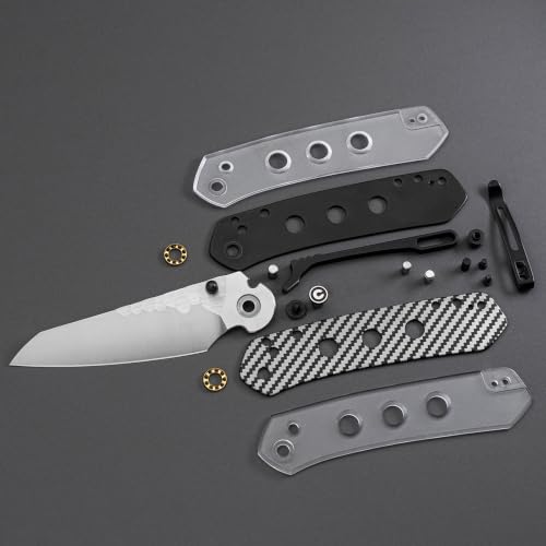 Image of CIVIVI Vision FG Pocket Knife, 3.54 inch Nitro-V Reverse Tanto Blade C22036-8 | Superlock Folding Knife with Lexan Handle, Laser-Textured Pattern Liners, Reversible Ambidextrous Clip for EDC Camping Hiking