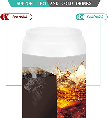 Miniatura 3 de Latern 8 Piezas Latas De Vidrio Para Sublimación, 520ml Lata De Cerveza De Sublimación Esmerilada Vasos De Borosilicato Tarro De Albañil Tazas De Taza Con Tapas De Bambú Y Pajilla Reutilizable