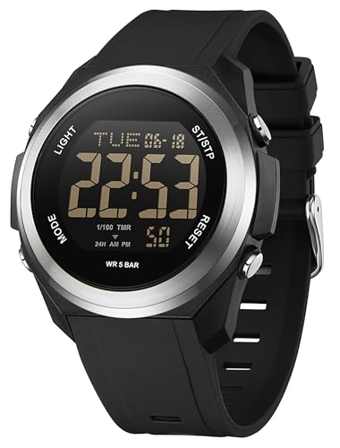 Montre de sport étanche homme findtime avec alarme et grand affichage LED