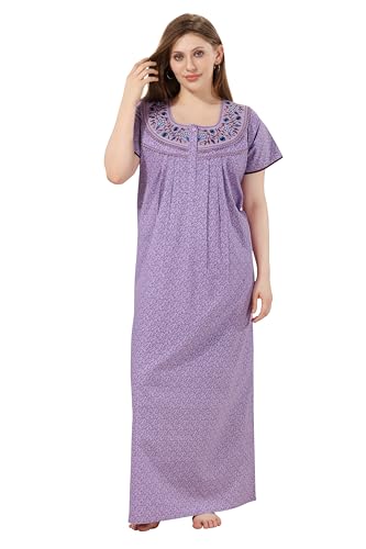 Image of Soulemo Women's Pure Cotton Floor Length Nighty 1690