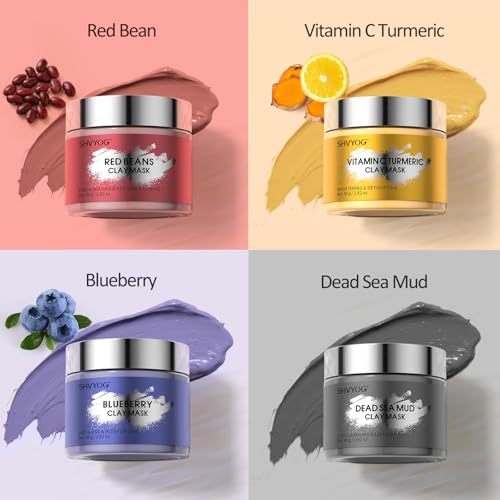 Shvyog 4 Pcs Clay Mask Set, Vitamin C Turmeric Clay Mask thumb #6