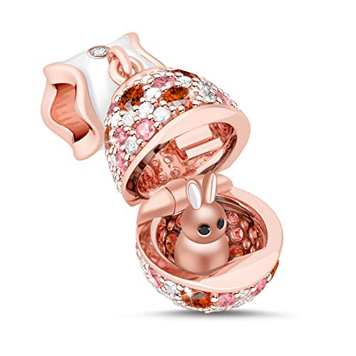 Image of GNOCE Animals Bead Charm for Women,Silver Charms Necklace Bracelet for Her, Jewelry Gift