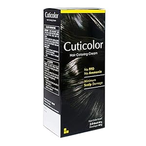 Cuticolor Permanent Hair Color Cream, Long Lasting With The Goodness Of Olive Oil 120 (60+60) gm (New Pack) No PPD, No Ammonia – Black | Pack of 1