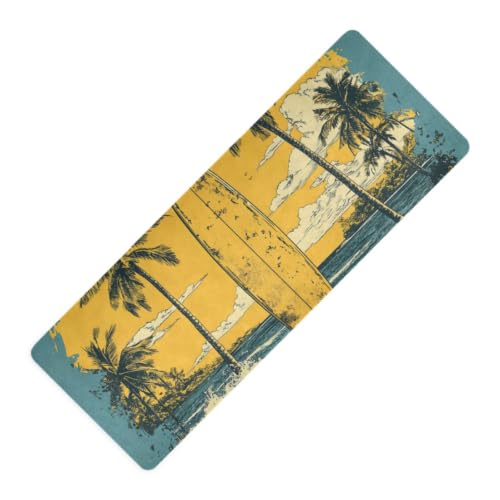 Hawaii Surf Print Travel Yoga Mat