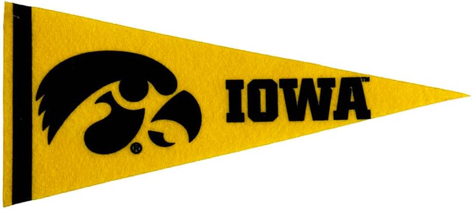 Iowa Mini Felt Pennants - Size: 4" x 9" - Officially Licensed - 3 Pennants Per Pack - Image 2