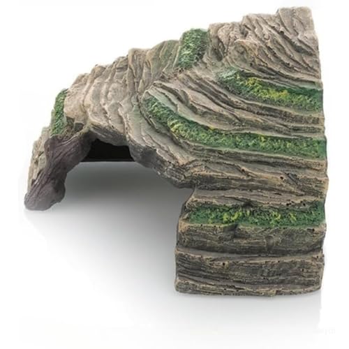 カメ 隠れ家 爬虫類 バスキング 両生類 シェルター Tasydi クライミングプラットフォーム 樹脂製装飾水槽の風景 水槽 デコレーション プラットフォーム (G)