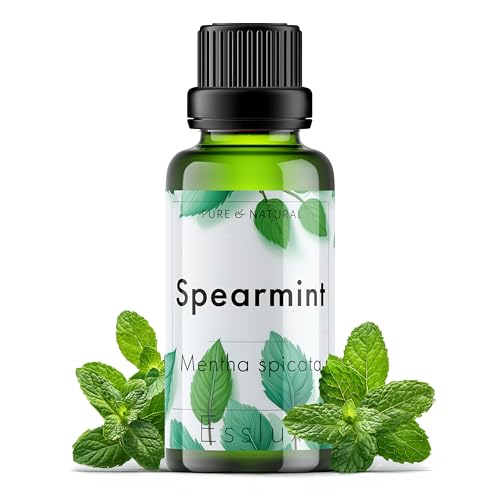 Image of Esslux Spearmint Essential Oil - 100% Pure Natural Spearmint Oil for Diffuser & Aromatherapy | Refreshing Scent for Skin Care, Bath Bombs, Soaps, & Candle Making | Invigorating & Uplifting (30ml)