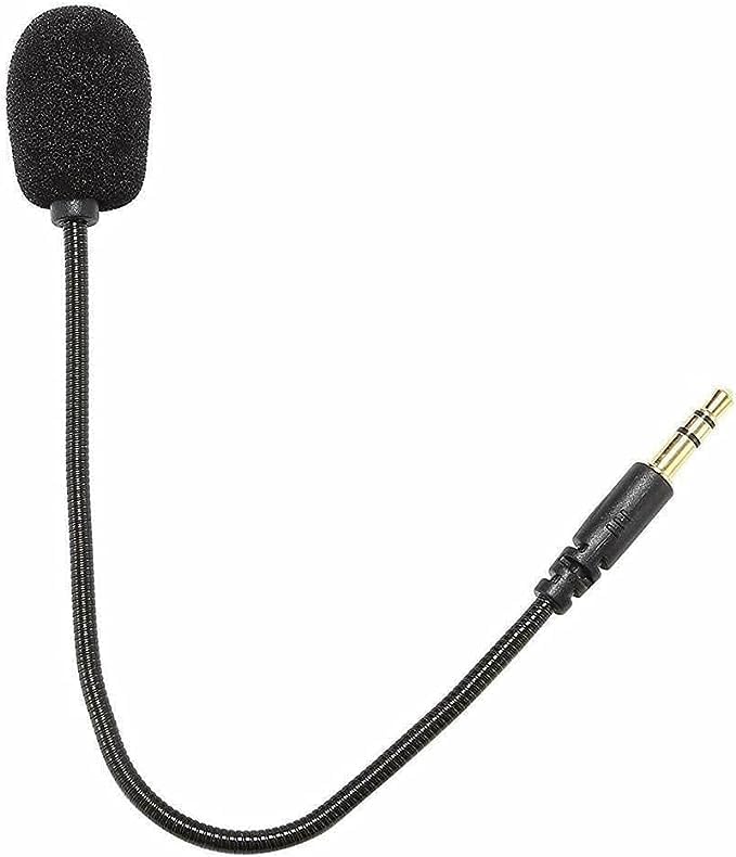 Image of Jowxsx Black Headset Microphone Adjustable 360 Degrees Bendable Jack Headphone Controller Z5a5 Combined 3.5mm Game Gaming Mic to Mic PC Game Headsets
