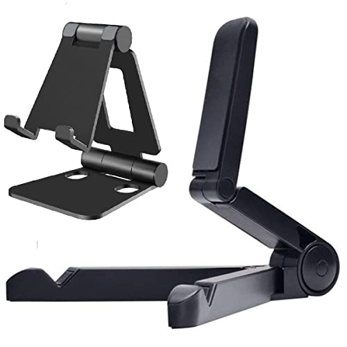 Image of Combo Offer Adjustable Multi-Angle Tablet Holder Stand with Plastic Body Foldable Mobile Phone Stand Holder Dock Mount for Mobile Cell Phones, Smartphones, Tablets