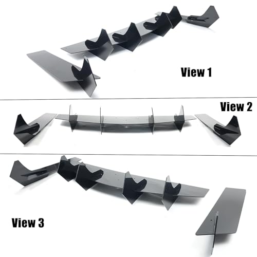 skkyoro Rear Bumper Diffuser for Ford Mustang 2015-2023 V2 Style Glossy Black ABS Rear Spoiler Lip Only Fit with Dual Exhaust Version（Drilling is Required） (for Dual Exhaust Version) by SKKYORO - Used condition - Image 8