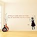 Banksy Vinyl Wand Aufkleber Spruch Aufschrift an Wänden Nicht Maker dir Anarchist/Bunt Mädchen mit Smiley-Gesicht/Street Graffiti Aufkleber + Gratis Aufkleber (220x116 cm)