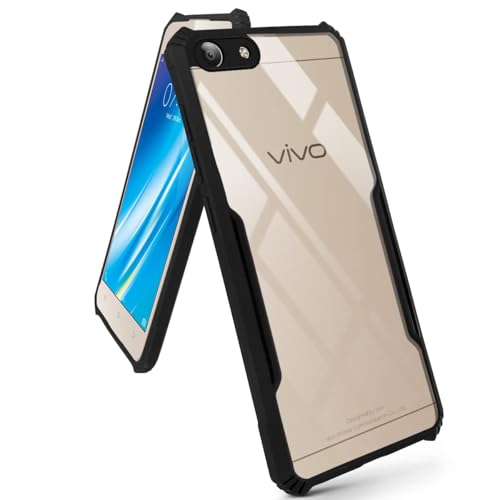 Image of Jkobi Back Cover Case for Vivo Y53 (Shockproof with Polycarbonate Clear Panel | Professional Black)