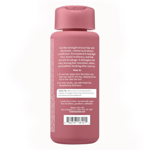 Image of Kristin Ess Biotin Deep Conditioner,Promotes Healthy Hair Growth Strengthen + Repair Dry Damaged Hair Prevent Breakage with Fortifying AminoAcids Vegan,Sulfate Free, Color Safe, 10 Fl Oz (Pack of 12)