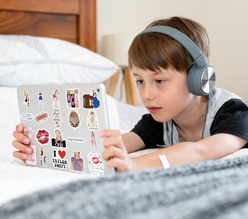 Image of Pack of 60+ Taylor Stickers - Waterproof for Scrapbook, Wa TER Bottles, Book, Laptop, Guitar, Skateboard, Suitcase - Cute Aesthetic Trendy Music
