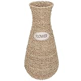 Kernfunktion: Diese geflochtene Rattanvase kombiniert robustes Eisen mit natürlichem Rattangewebe und bietet so eine dekorative Lösung für Trocken- und Kunstblumen, ideal als Bodenvase oder Tischdekoration im Boho-Stil