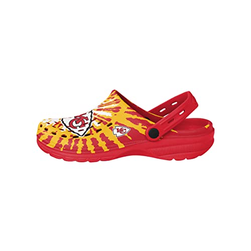 Image of FOCO Mens NFL Team Logo Tie-dye Garden Water Sandals Shoes Slipper Clogs with Strap