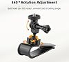 Sujetador de montaje para parasol de coche, clip rápido, compatible con Insta360X5/X4/X3/X2/Ace Pro/Pocket 3/Osmo Action 5 Pro/Action 4 3 2, accesorios para cámara y smartphone 4