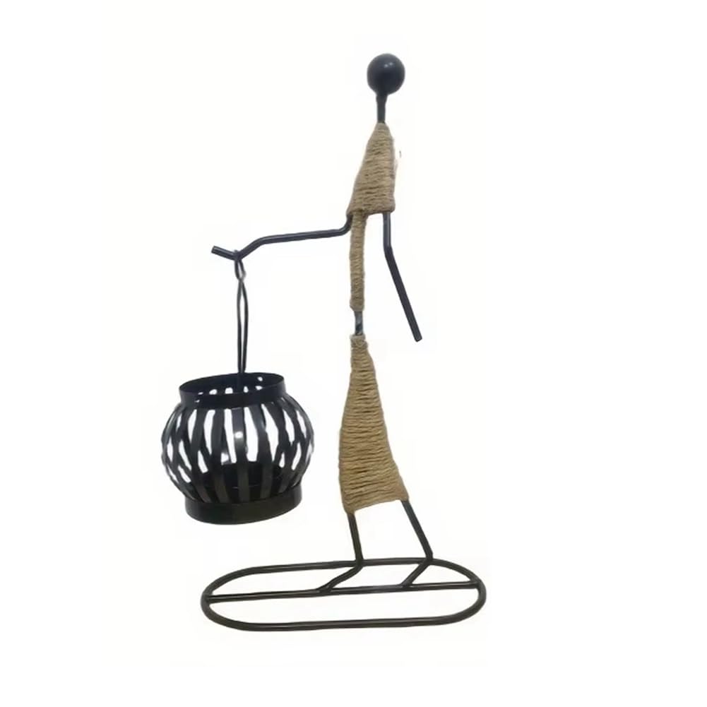 CTRLZS Nordic Iron Candlestick Abstract Character Sculpture Candle Holder Table Atmosphere Lamp Not Contain Candles
