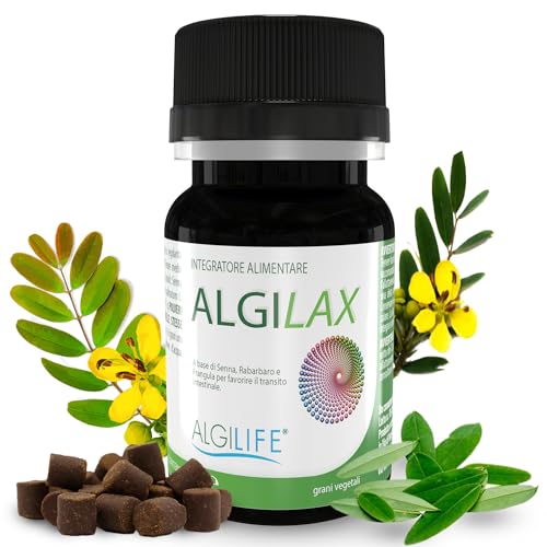 ALGILIFE Lassativo Naturale Forte per Stitichezza a Base di Erbe (30gr. Fornitura 1-3 mesi) Lassativo Forte per Stitichezza e Pancia Gonfia con Senna, Frangula e Rabarbaro, Purga per Stipsi