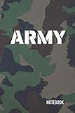 ARMY NOTEBOOK: For Army/Military Personnel or Camouflage lover  Pocket Size (6\" x 9\"), Tactile sized  Can be used as Field Notepad to jot down or take notes