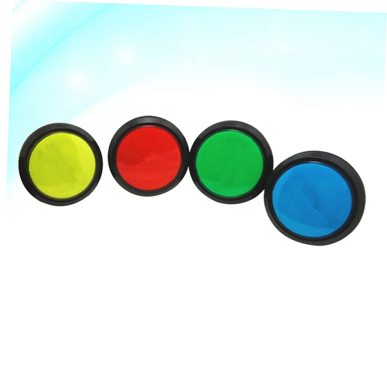 Toyvian 8pezzi Pulsanti Circolari Per Gioco Da Tavolo Da Rosso Giallo Blu e Verde Pulsanti e Giochi Di Risposta