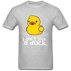 Summer T-Shirt I Don’t Give A Duck Tees Men Funny Clothes Black Yellow Tops Cotton T Shirt Kawaii Boyfriend Gift Tshirt