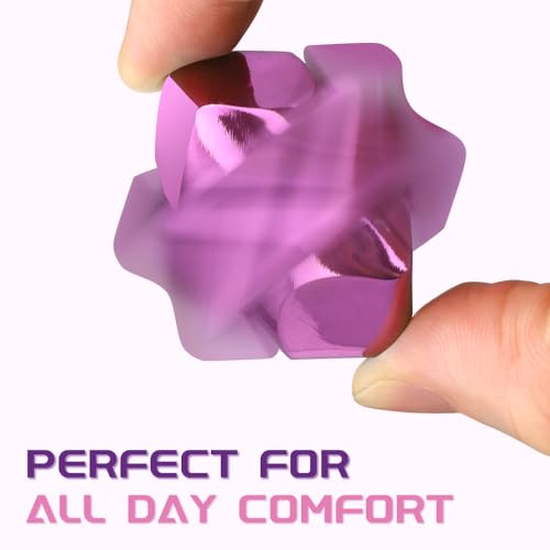 Image of Dilabnba Fidget Spinner Cube Toys for Kids Adults, Metal EDC Sensory Focus 2 in 1 Toy, Mini Gadget Finger Toy Stress Relief Easter Stuff Desktop for Boy Girl Woman (Pink)