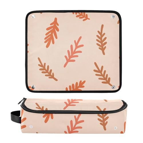 GuoChe Hair Tools Travel Bag con Tapete Resistente al Calor Diseño de Agujas de Pino Navideñas miniatura 3