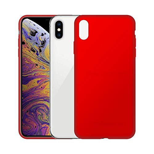 Image of Case Creation Luxurious OG Series for iPhone Xs Case Cover,Anti-Dirty Slim Case Frosted Matte Cute Candy TPU Raised Bezel (Splash of Color) Back Cover for Apple iPhone Xs -Wine Red