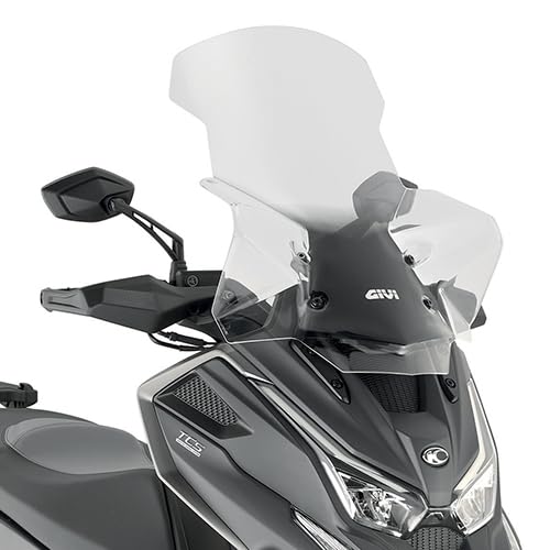 D6124ST PARABREZZA PARAVENTO TRASPARENTE compatibile con KYMCO DTX 360 2021 2022 2023 2024 2025 COMPATIBILE CON GIVI D6124S