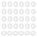 PATIKIL 30 Pcs PTFE Flat Washers 0.31 ID x 0.71
