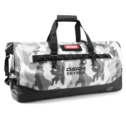 Image of OSAH DRYPAK Waterproof Duffel Bag 25L /40L /60L - Heavy-Duty Motorcycle Tail Bag, Roll-Top Dry Bag for Travel, Camping, Boating, Kayaking, Outdoor Adventure