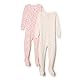 Amazon Essentials x Sofia Grainge Unisex Baby Eng anliegender Pyjama aus Baumwolle mit Fuß, 2er-Pack, Kleine Häschen/Schaf, Frühchen