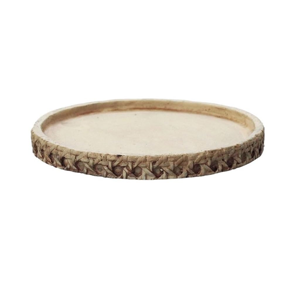Kx9Lb8d plant saucer Round Imitation Rattan Plant Potting Drip Tray, for Home Garden Patio Flower Pot Saucer flower pot saucer(Medium)