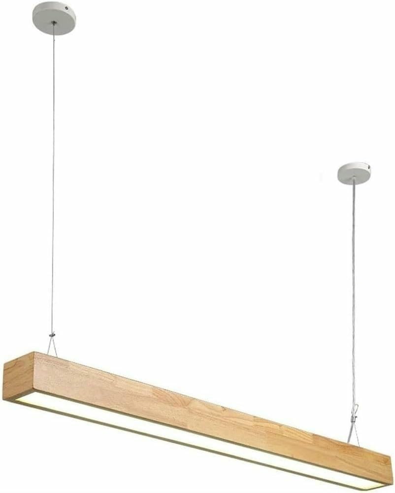 Suspension en bois LED pour remplacer un éclairage de salon trop sombre