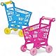 MIJOMA Einkaufswagen Kinder 2er Set – Spielzeug-Shopping Cart in Pink & Blau, Kaufladen Zubehör, DIY Stecksystem, Stabiler PP-Kunststoff, für Rollenspiel
