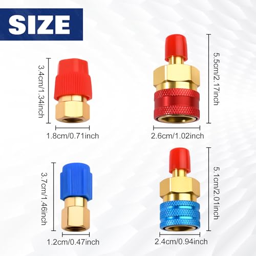 Kit de acopladores rápidos para refrigerante R1234yf miniatura 2