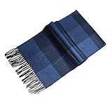 Lucky Leaf Women Men Winter Cozy 100% Wool Tartan Plaid Scarf