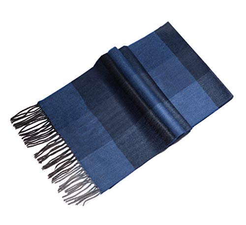 Lucky Leaf Women Men Winter Luxury Cozy Wool Warm Tartan Checked Plaid Wrap Scarf