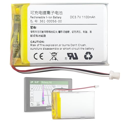 Aousavo 361-00056-00 Replacement Battery Compatible with Gar-min DriveSmart 5, 50 LMT-D, 51 LMT-D EU, 55, 61 LMT-S, 65 GPS Navigation Navi 361-00056-00