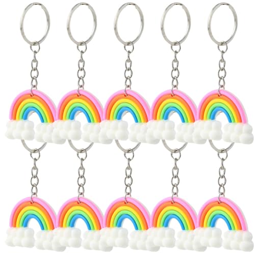 Porte-clés arc-en-ciel lot de 10 pour ne plus chercher vos clés de voiture