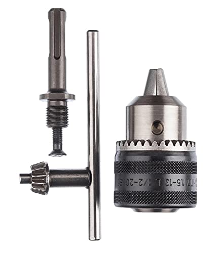 DSD_05 13mm Drill Chuck Size 1-13Mm Drill Chuck SDS Adaptor Female 1/2" 20 Unf 13mm/mini/key set for electric drill/screwdriver/rotary hammer machine (Size-13 mm, material-metal,Color-Multi)